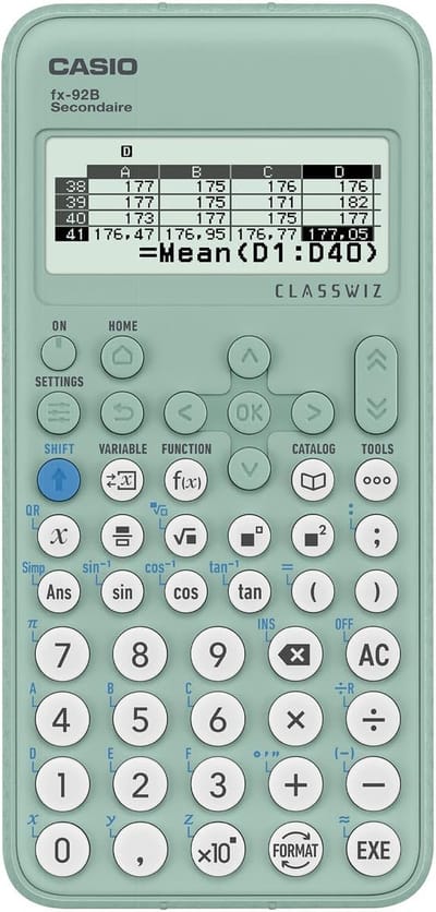 Wetenschappelijke Rekenmachine - Grafische Rekenmachine - Wiskunde Onderwijs - 252 Functies - 20.3 x 8 x 2.3 cm - Zwart