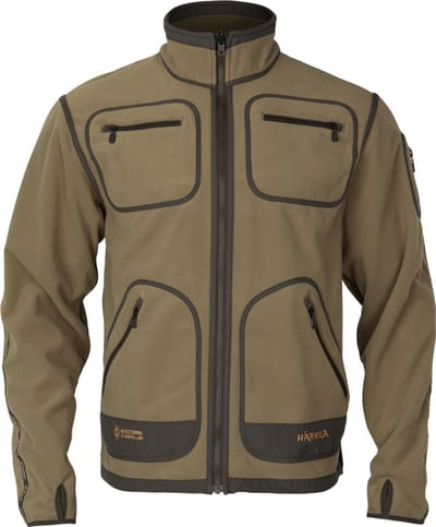 Härkila Kamko Fleecejack WIndbeater Windbreaker Winddichte Fleece Outdoor Fleece Scandinavische Fleece Dark antique bronze/Willow green Maat -M