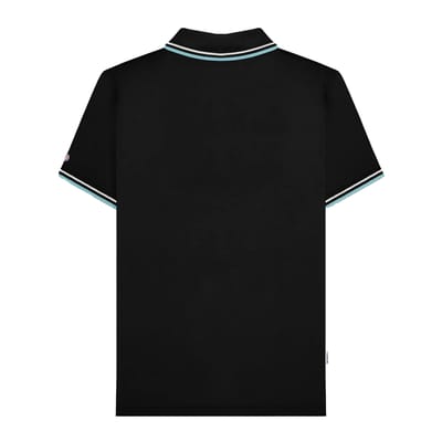 Lambretta Heren Twin Tip Poloshirt (Zwart/Kiezel/Rookblauw)