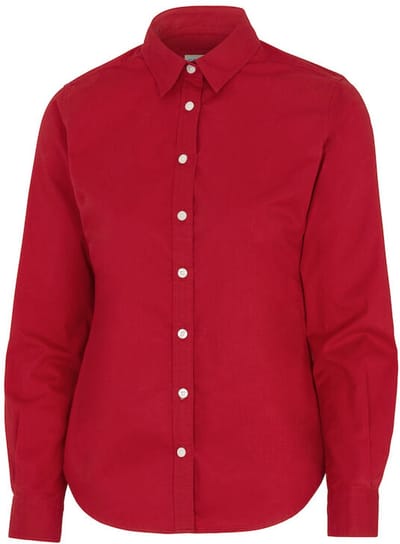 Cottover SHIRT TWILL LADY - GOTS GECERTIFICEERD 141037 - Rood - 38