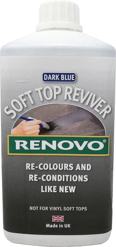 RENOVO Cabriodak Soft Top Reviver - verf voor stoffen cabriodak - donkerblauw 500ml