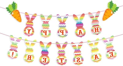 Vrolijke Paasdecoraties voor Thuis, Schattige Paashaas Versiering, Vlaggen en Banners voor een Feestelijke Paatsfeer