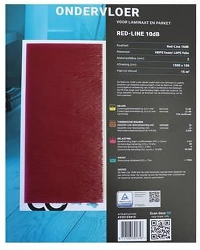 Co PRO - Ondervloer Red-line - 10dB - 15 m2