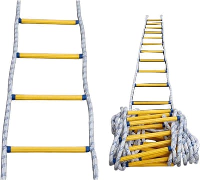 Reddingsladder Noodsituaties - Veiligheidsladder Vluchtladder - Veilig Ontsnappen - Hoge Draagkracht - Vanaf 3 Meter - Zwart