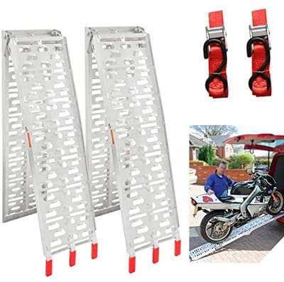 Inklapbare Aluminium Oprijplaat voor Voertuigen - 2 Stuks - Maximale Draagkracht 340 kg