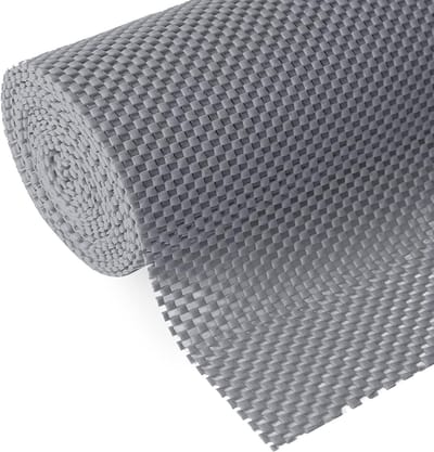 Antislipmat voor Kasten en Lades - Antislip grip duurzaam - Antislipmatten Voor Dienblad | Vloer | keukenkastjes | opbergruimte | bureaus | keukengerei | servies - 30 x 600 cm - Grijs