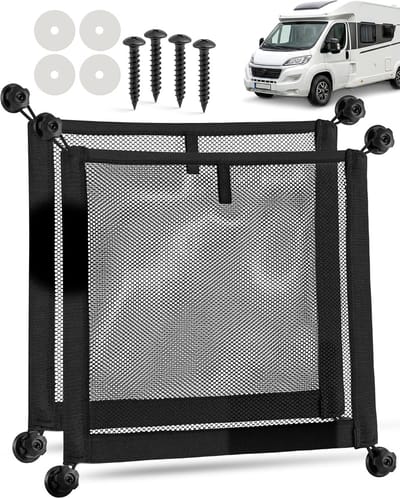 Opbergnet, bagagenet, organizer voor campers, bussen, boten, huishouden, set van 2 stuks