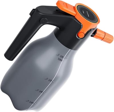 Schuimsproeier - Flessendispenser - Auto reinigen - Oplaadbaar draadloos - 2 liter - Grijs-oranje