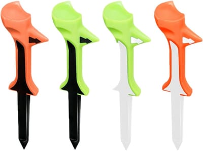 Kunststof golftees 100 mm – onbreekbare en stabiele golftees voor winter en zomer, grote koppen voor lichte afslag, duurzame golfaccessoires in 4 kleurenmix