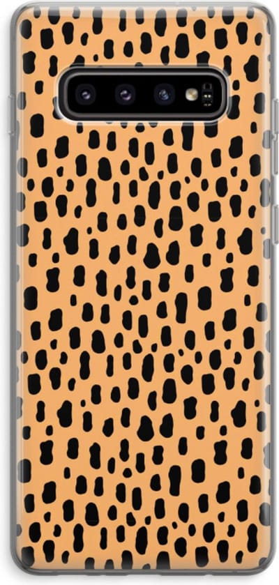 Case Company® - Hoesje geschikt voor Samsung Galaxy S10 Plus hoesje - Panter - Soft Cover Telefoonhoesje - Bescherming aan alle Kanten en Schermrand