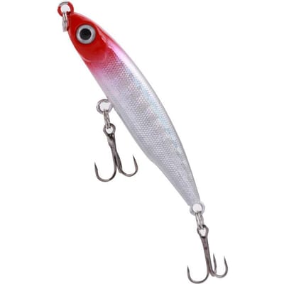 1 stuks zinkende potloodvislokmiddelwobblers mini kunstmatige metalen harde aas jig-ogen pesca forelvisgerei rood