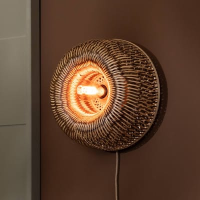 GOOD&MOJO Wandlamp Barbados - Naturel - Ø35cm - Binnen Bohemian
