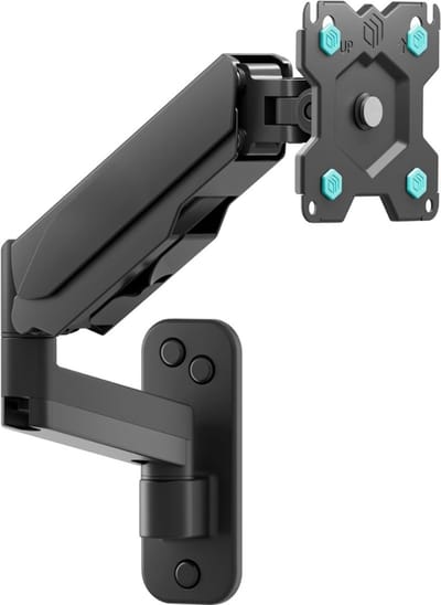 Famanu – Monitor- en tv-wandbeugel voor kleine schermen, verstelbare muurhouder voor 17 tot 27 inch monitoren