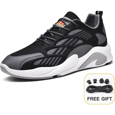 Chaussures Homme Chaussures Décontractées Tissées Volantes Chaussures de Course Antidérapantes Baskets Respirantes en Mesh Envoyer Lacets 41 noir