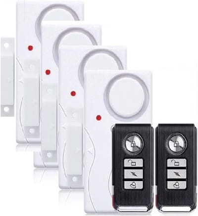 Beveiligingsalarm Kit - Deur Raam Sensor - Inbraak Preventie - Draadloze Afstandsbediening - 105 dB Geluid - Wit