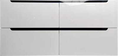 Vente-unique Zwevend wastafelmeubel - Wit - L120 x H57 cm - SELITA