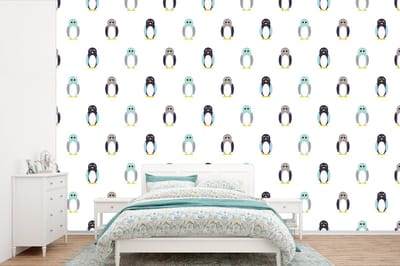 Behang - Fotobehang Design - Dieren - Pinguïn - Breedte 360 cm x hoogte 240 cm