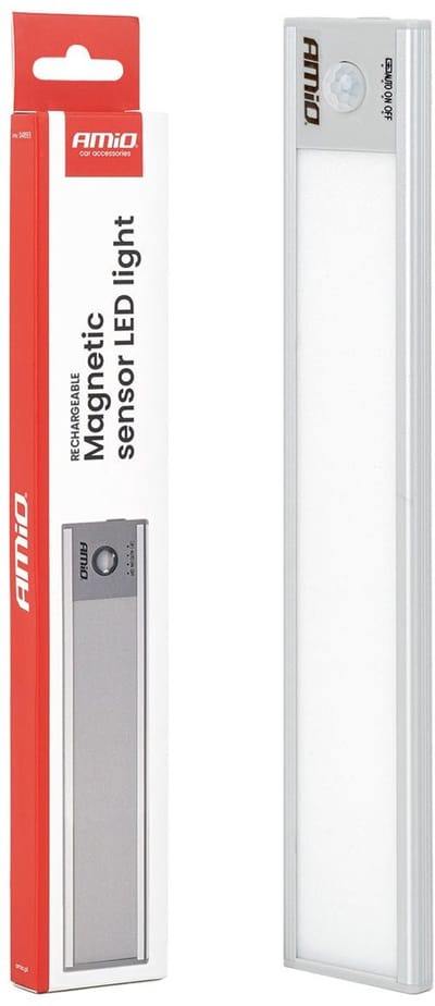 AMiO Oplaadbare Magnetische Sensor LED Lamp Klein 1.2W 1000mAh – Draadloze Bewegingssensor Verlichting USB-C Kast Gang