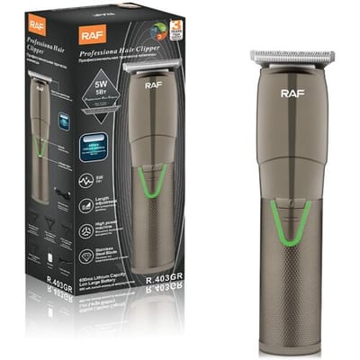 RAF professionele tondeuse, 5W hoog vermogen, draadloze trimset voor heren, roestvrijstalen mesjes, type‑C-opladen, voor thuisbarber