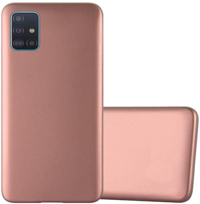 Cadorabo Hoesje geschikt voor Samsung Galaxy A71 4G in METALLIC ROSE GOUD - Beschermhoes gemaakt van flexibel TPU silicone Case Cover