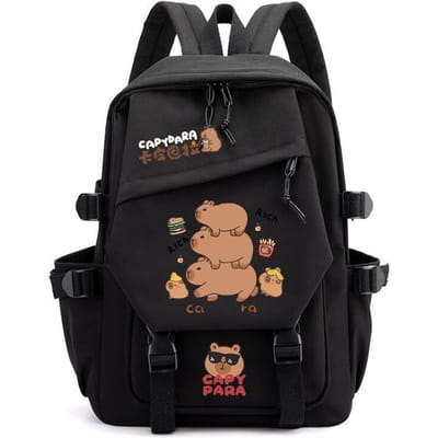 Kawaii Capybara Rugzak Anime Studenten Schooltas Cartoon Boekentas Reizen Rugzak Buitentas Kinder Cadeau