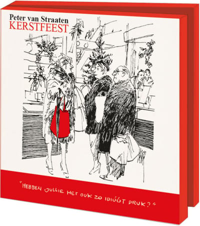 Kerstkaarten 10x - Kaartenmapje met env, vierkant: Kerstfeest, Peter van Straaten - 2x5 motieven