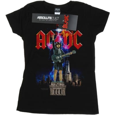 AC/DC Dames/Dames Angus NYC Katoenen T-Shirt (Zwart)