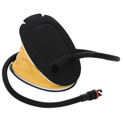 vidaXL - Voetpomp - 26x18 - cm - PP - en - PE - grijs - en - geel