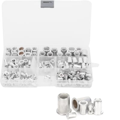 165 stuks Doos Aluminium Klinkmoer Inzetmoer Accessoireset M3 4 5 6 8 10