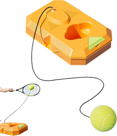 Tennistrainer - Tennis rebounder - Vaardigheden verbeteren - Stabiel Tethercord systeem - 28 x 19 x 7 cm - Oranje