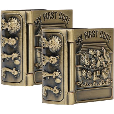 2 Stuks Boek Sieradendoos Tand Collectie Doos Exquise Vintage Ambachtelijk Cadeau Ornament black