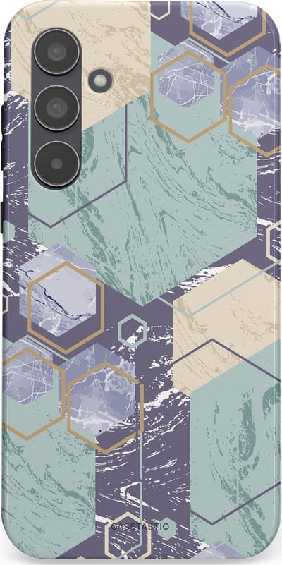 Casetastic hoesje geschikt voor Samsung Galaxy A55 - Dubbellaagse bescherming - Veerkracht - Fashion Case - Zilver Crème