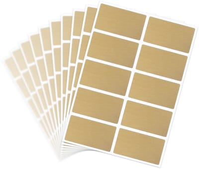 Brand4Scrap Gold Series - Scratchstickers rechthoekig - 42x23mm - Zelfklevend - Set van 100