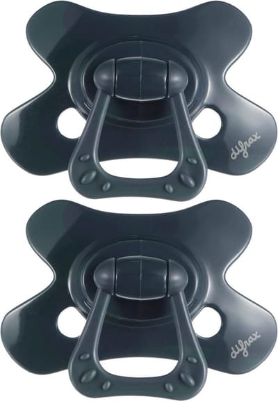 Difrax Fopspeen Natural - 12 tot 18 Maanden - Donkerblauw - 2 Stuks