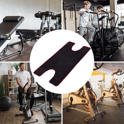 Fietsmat - Hometrainer Tapijt - Thuis Sporten - Waterabsorberend Ontwerp - 138 x 68 cm - Zwart