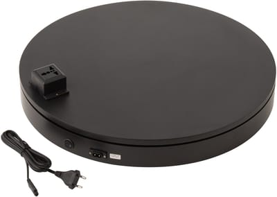 J-Line draaischijf Rond + sleepcontact 100kg - kunststof - zwart - medium