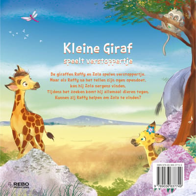 Kleine Giraf speelt verstoppertje Voorleesboeken
