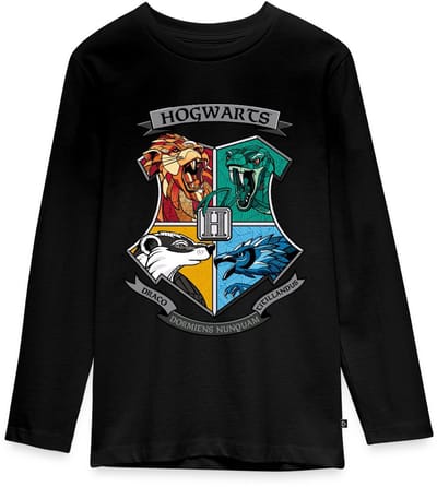 Harry Potter Hogwarts Logo Premium T-Shirt Tiener Lang