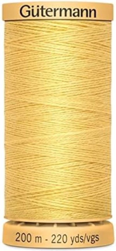 Gutermann rijggaren - geel - 1 klosje met 200m tacking thread - col. 758 - soft yellow