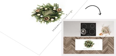 Keukenloper - Loper keuken - Winter - Sinaasappel - Kerst - 120x50 cm - Keukenloper vinyl