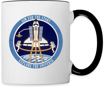 NASA Aim For The Stars Mok Tweekleurig