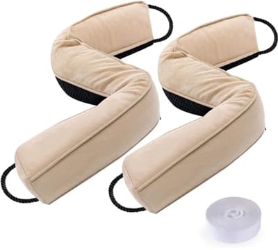 2 Pieces 95cm Weighted Door Draught Stopper with Glass Beads - Machine Washable and Soundproof