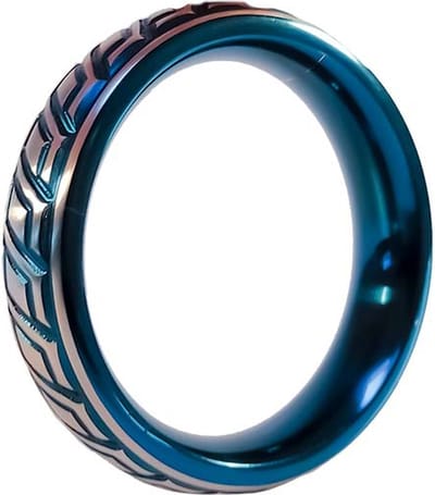 Black Label - Blue Wave Cockring - RVS - Blauw/Zilver 55 mm