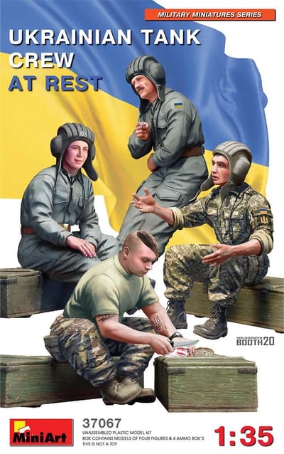 MiniArt Modelbouwpakket Militaire voertuigen - 37067 Ukrainian Tank Crew at Rest Plastic - 1:35 - Modelbouw