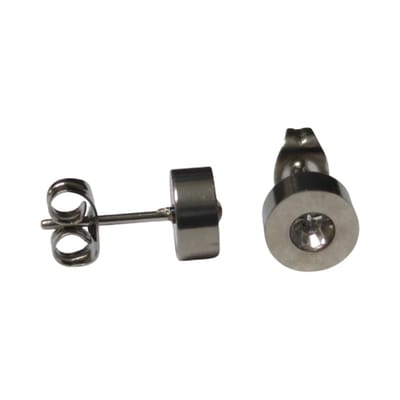 Aramat Jewels | Oorbellen | Oorbellen – RVS Transparant Kristal Zilverkleurig (7mm) | | | |7mm | Staal | Kinderen, Volwassenen | Verkleurd niet