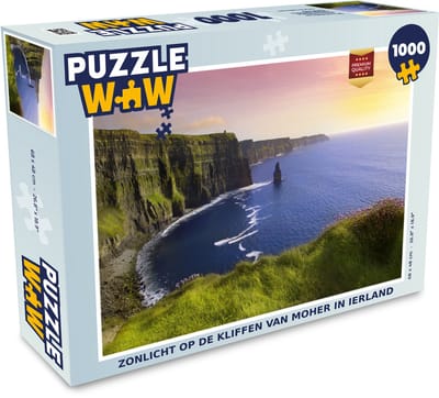 Puzzel Zonlicht op de Kliffen van Moher in Ierland - Legpuzzel - Puzzel 1000 stukjes volwassenen