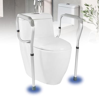 Toiletverhoger met handgrepen - Toiletsteun senioren - Veilig toiletgebruik - In hoogte en breedte verstelbaar - Max 136 kg