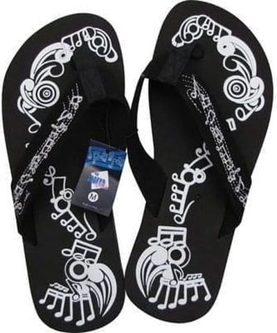 Slipper muzieknoten maat XL