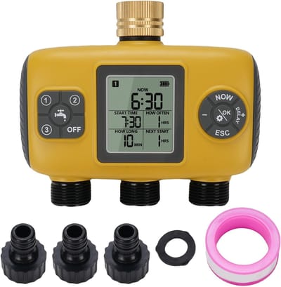 Sprinkler Timer - Water Computer - Automatisch Besproeien - Drie Zones - 16 x 14 x 9 cm