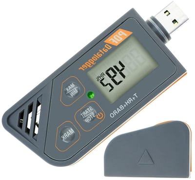 Temperatuur Logger - Data Recorder - Omgevingsmeting - Hoge Nauwkeurigheid - 16000 Datapunten - Zwart